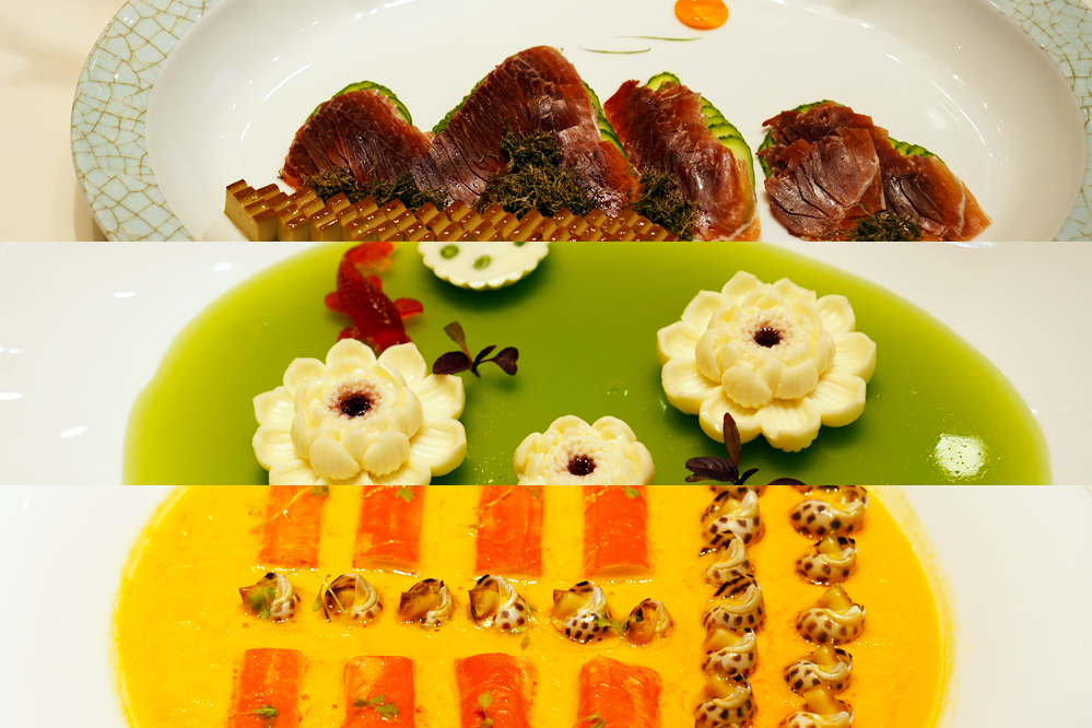 大觀樓長(zhǎng)聯(lián)宴。從上至下依次為北走蜿蜒、九夏芙蓉、蟹嶼螺洲。供圖